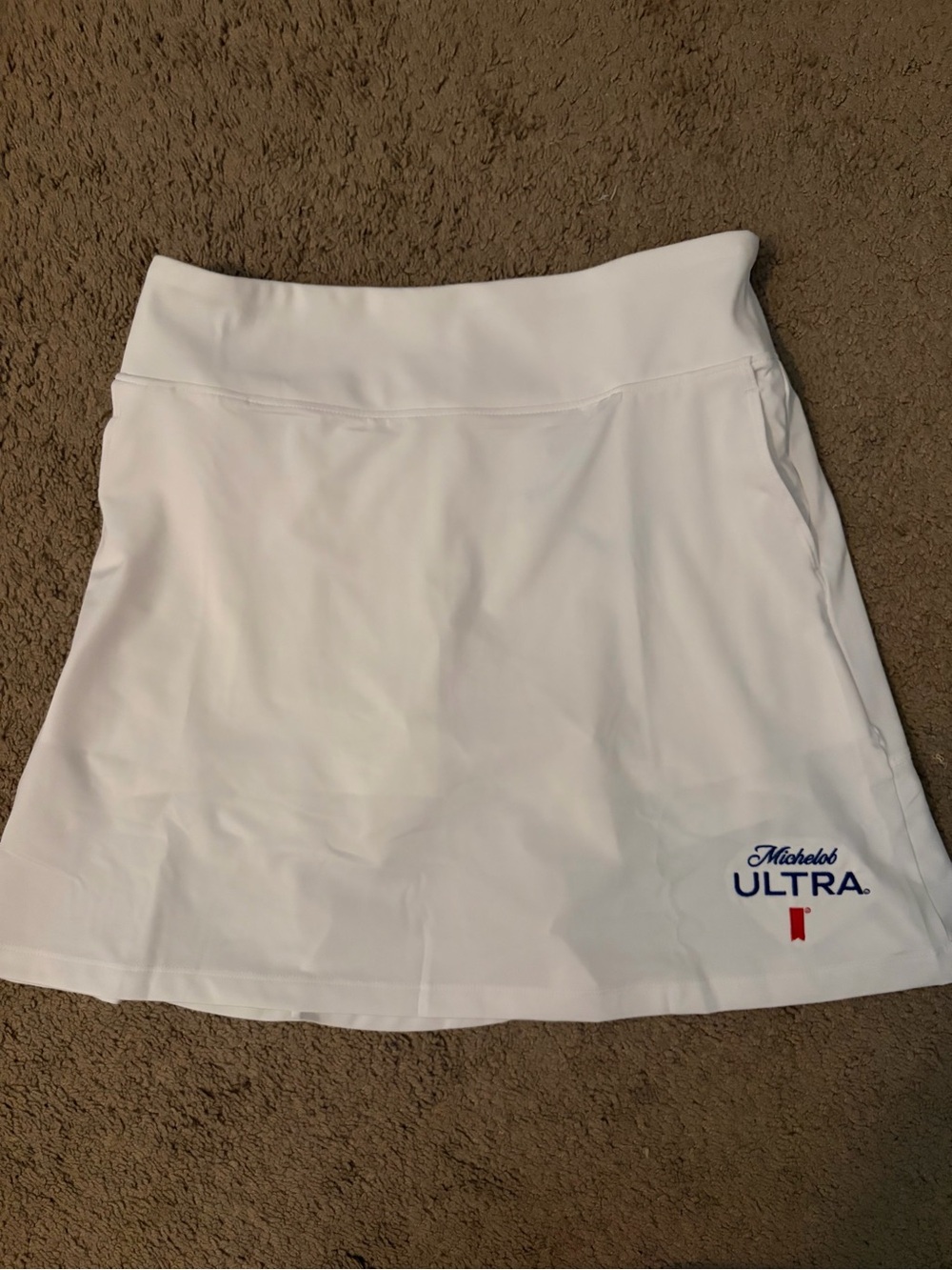 Columbia White Active Skort with Subtle Logo